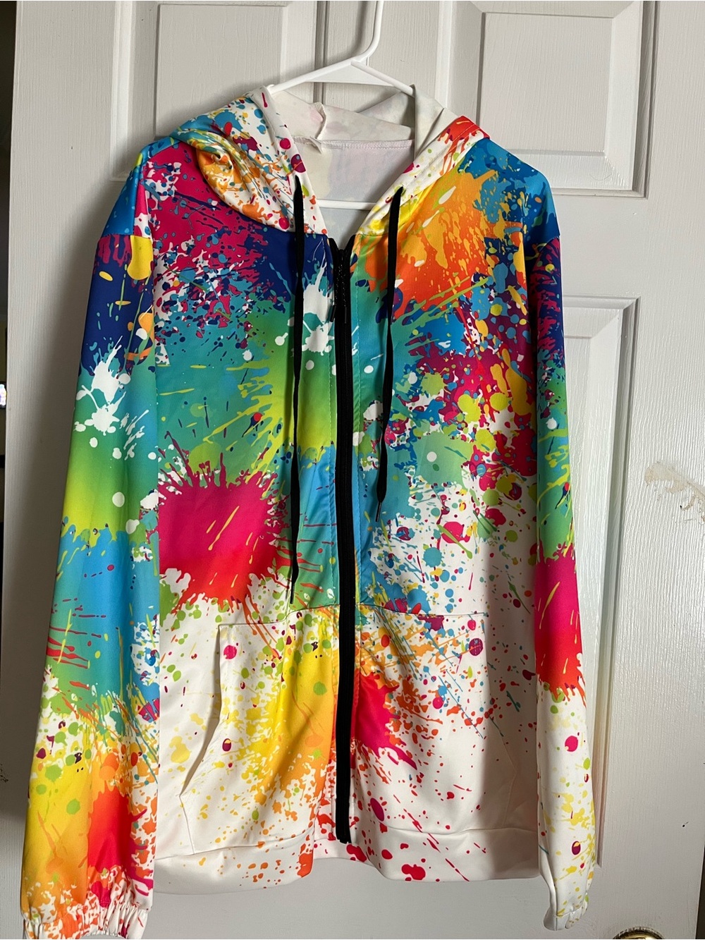 Women’s Multicolor Paint-Splash Puffer Jacket - Brand
